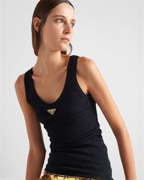 prada tank top black|Prada tank top.